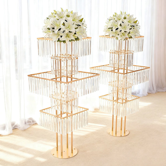 Five Tier Flower Stand Wedding Centerpieces Display For Events