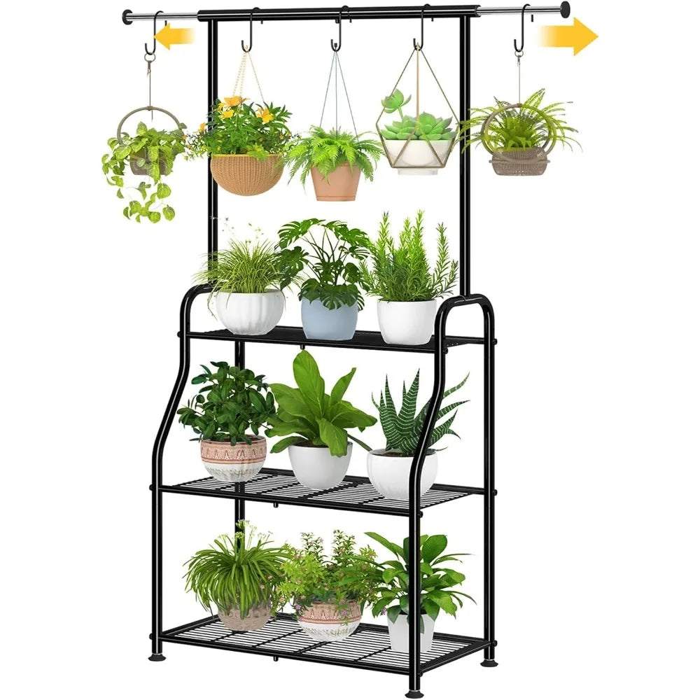 NBVCX Heavy Duty Metal Plant Stand Indoor Outdoor Shelf