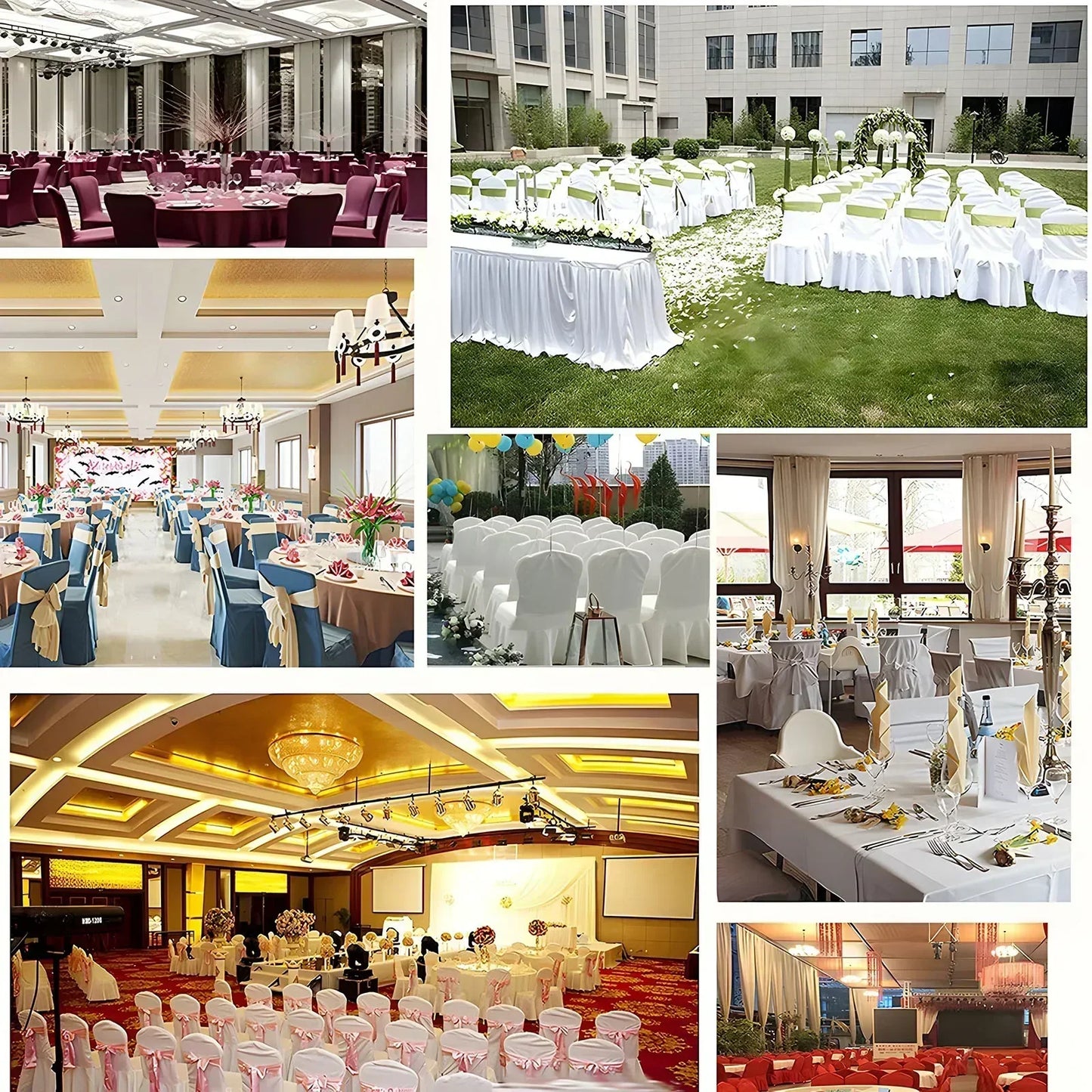 Pleated Spandex Chair Cover For Hotel Banquet And Wedding Events