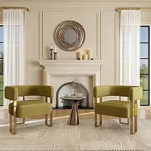Dafify Modern Boucle Accent Chair Barrel Back Upholstered