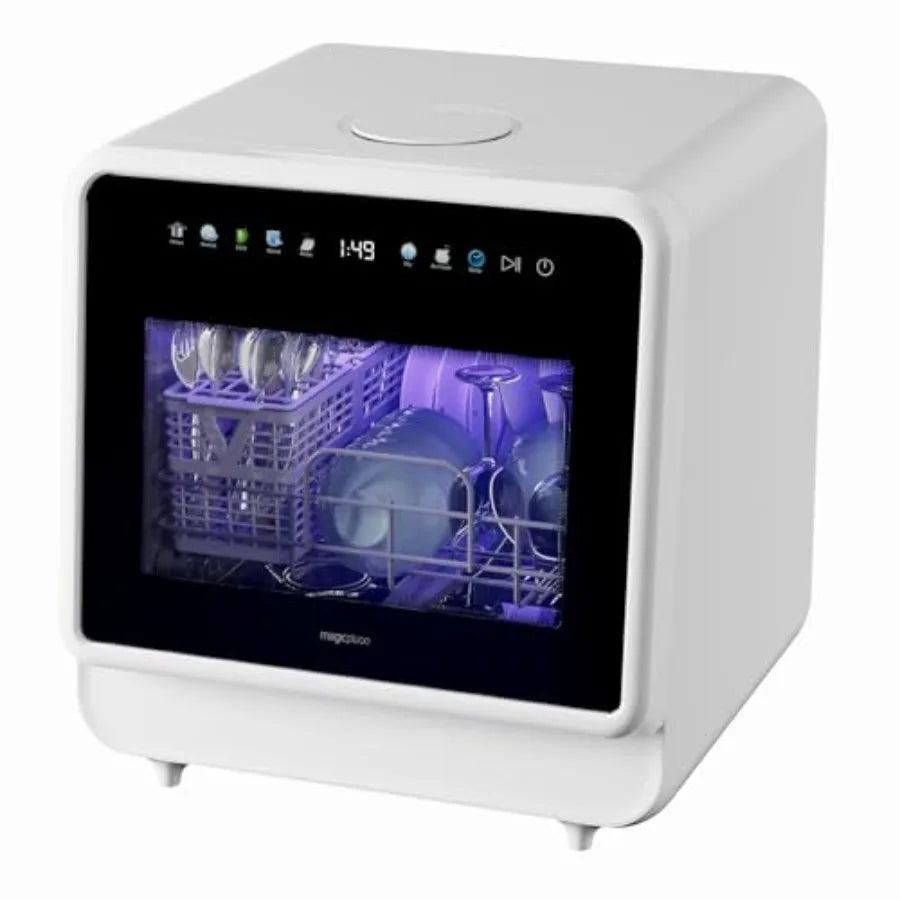 OLOEY Countertop Dishwasher with Wash Programs and Spray Arms