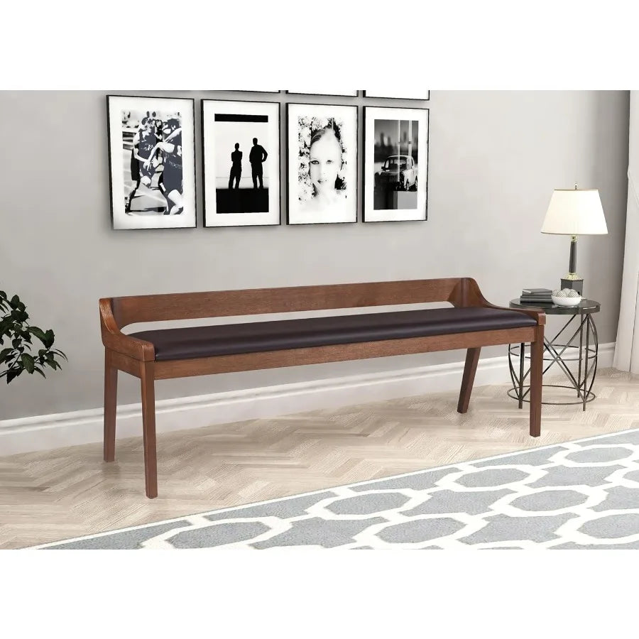 Rasmus Dining Bench Wire Brush Finish Assembly Required