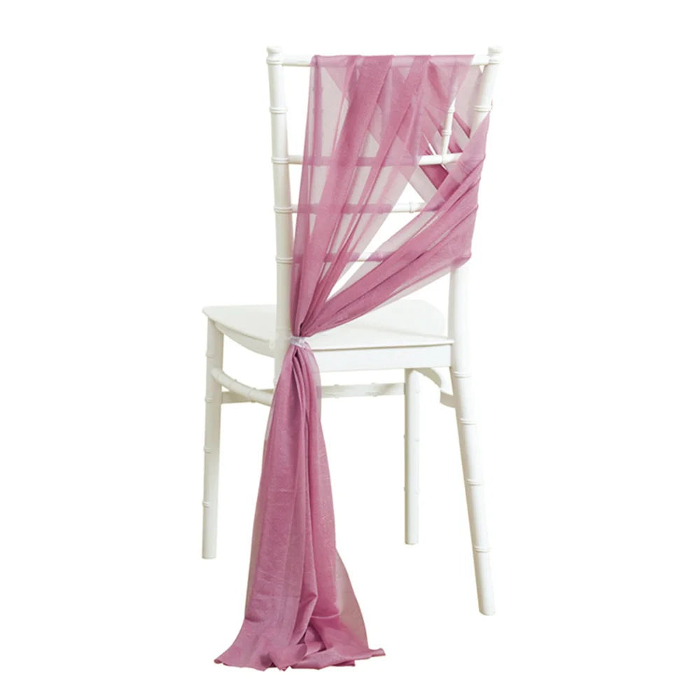 Chiffon Chair Sashes for Wedding Decor Draping with Tie