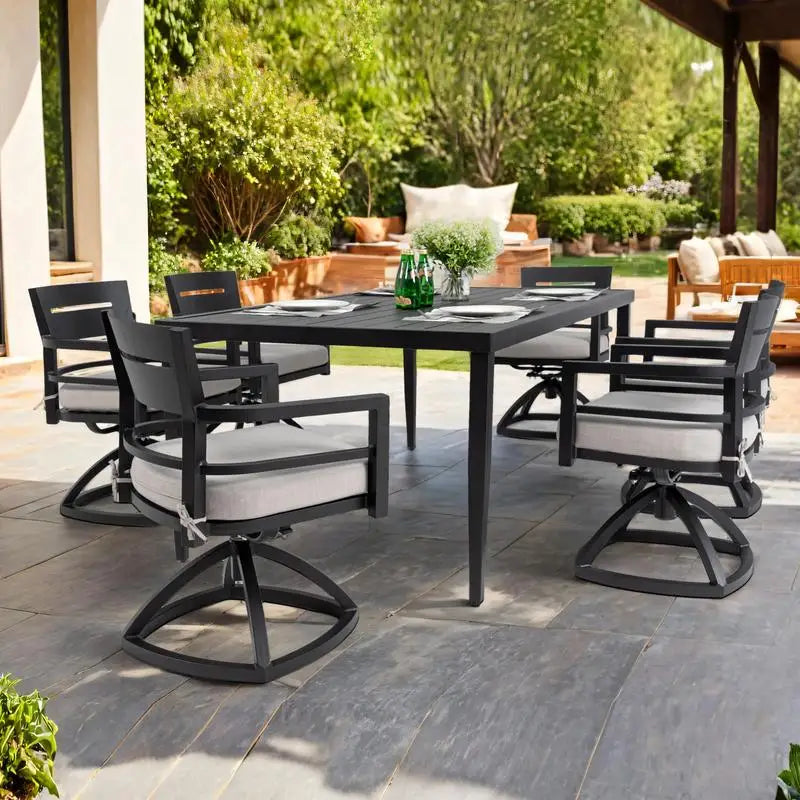 Outdoor Patio Furniture Aluminum Swivel Rockers Set