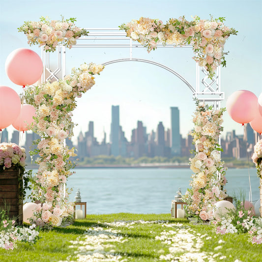 Modern Wedding Arch Backdrop Stand For Garden Ceremony And Photos