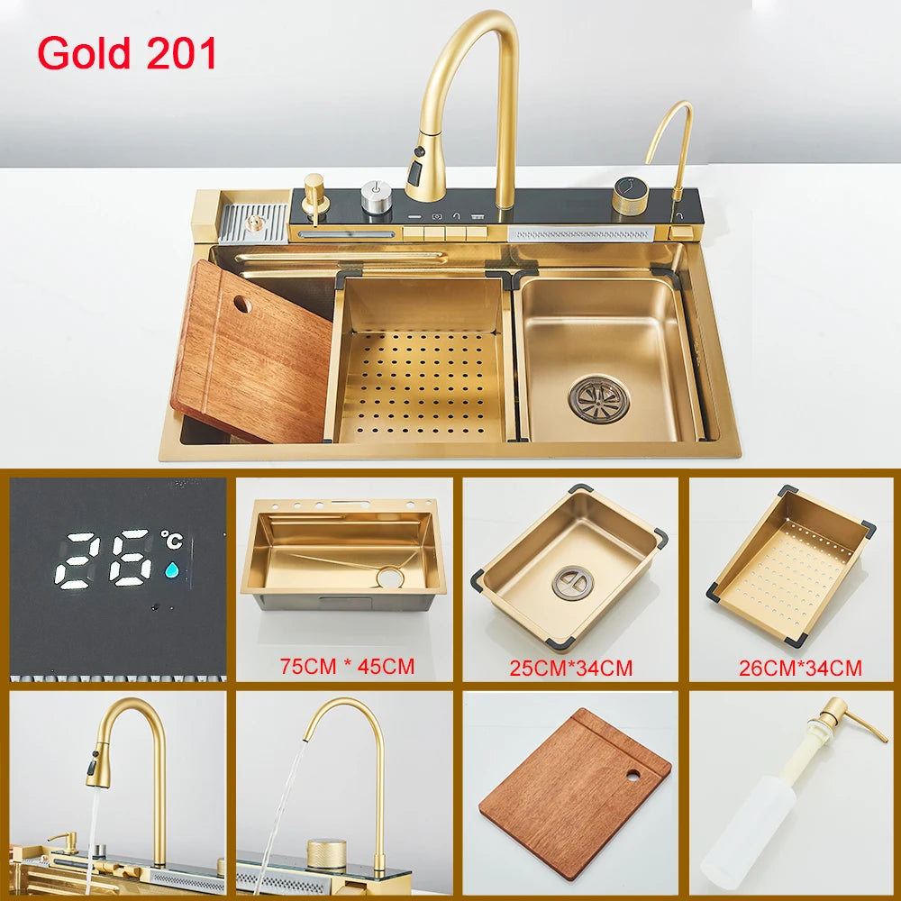 Certification Stainless Steel Kitchen Sink Digital Display