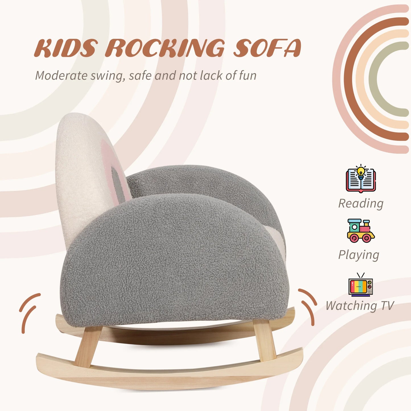 Filling Rocking Toddler Sofa Chair for Nursery Playroom