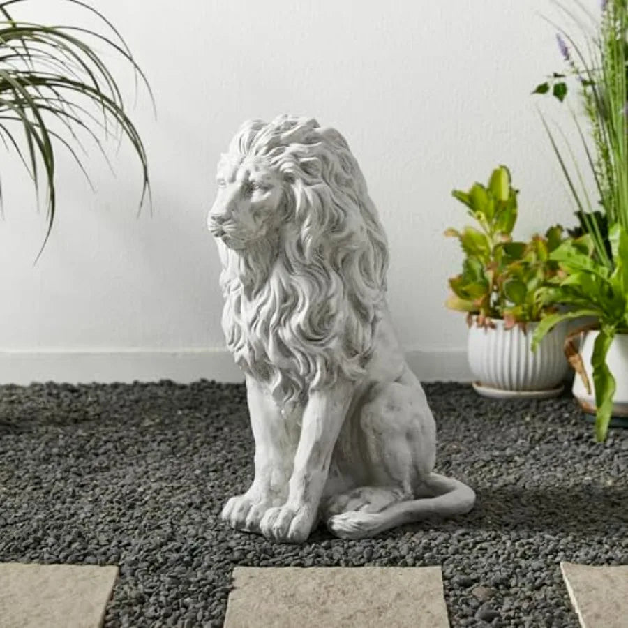 Guardian Sitting Lion Garden Statue Outdoor Decoration MGO