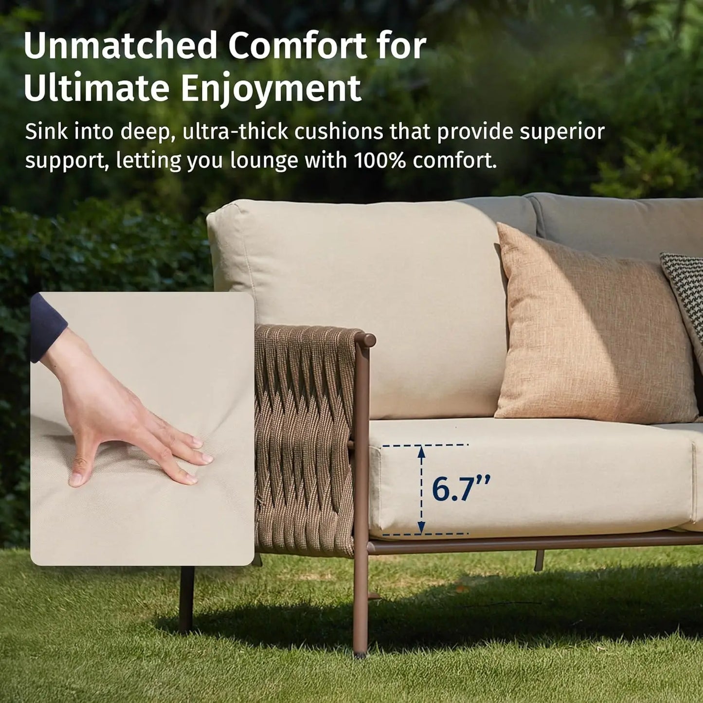 Outdoor Patio Furniture Set Deep Seating And Coffee Tables