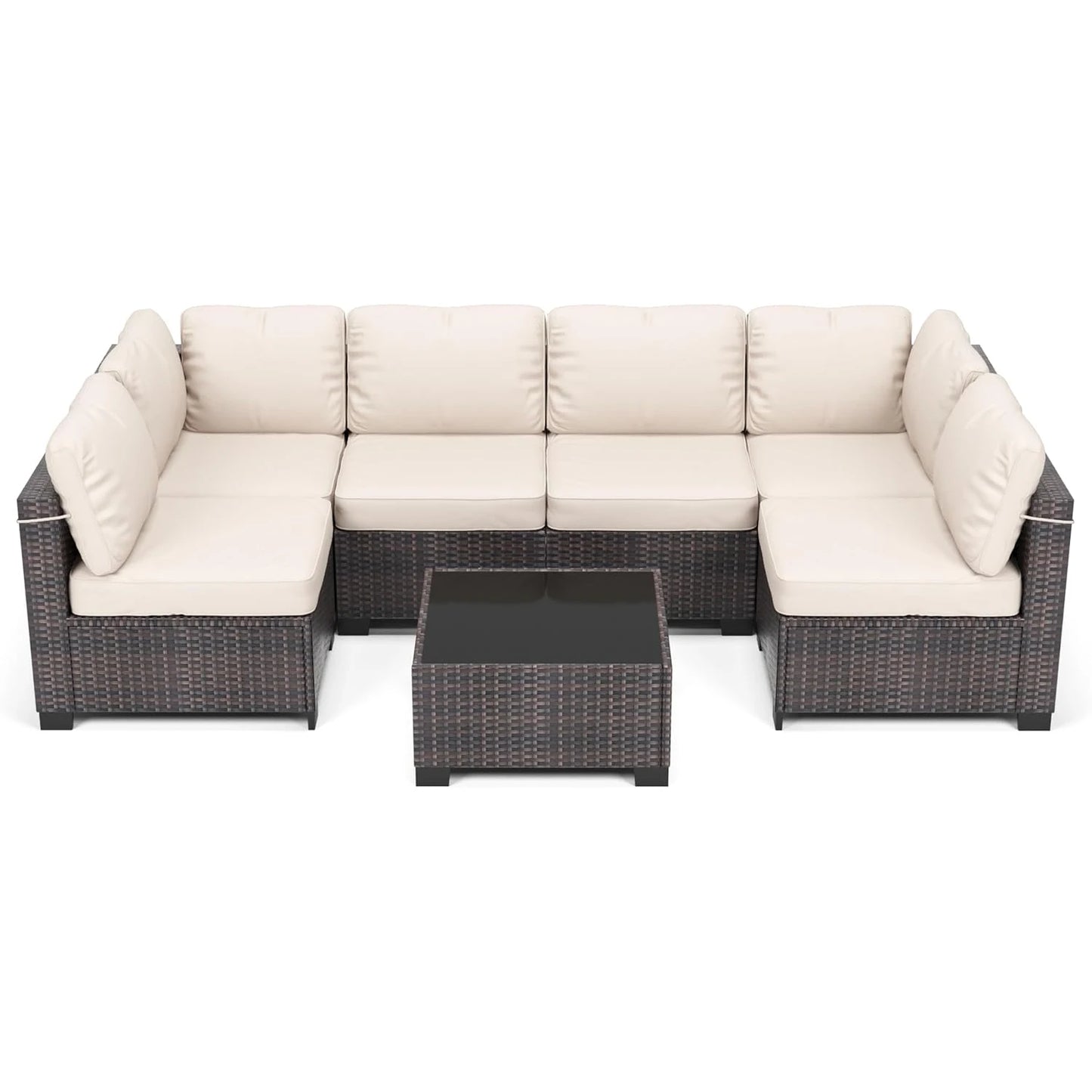 HobbyLane Modular Outdoor Furniture Set With PE Rattan Wicker