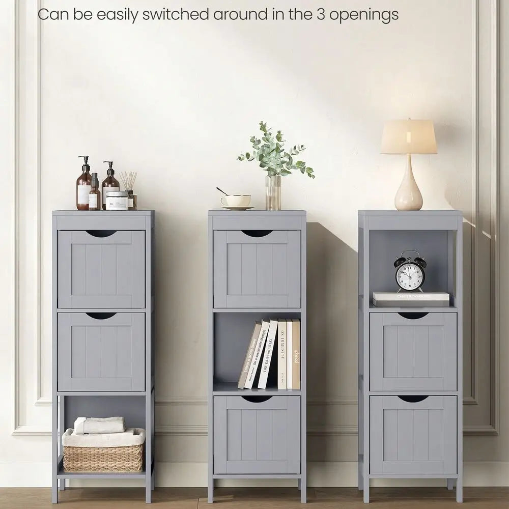 Freestanding Bathroom Floor Cabinet With Two Drawers And Shelf