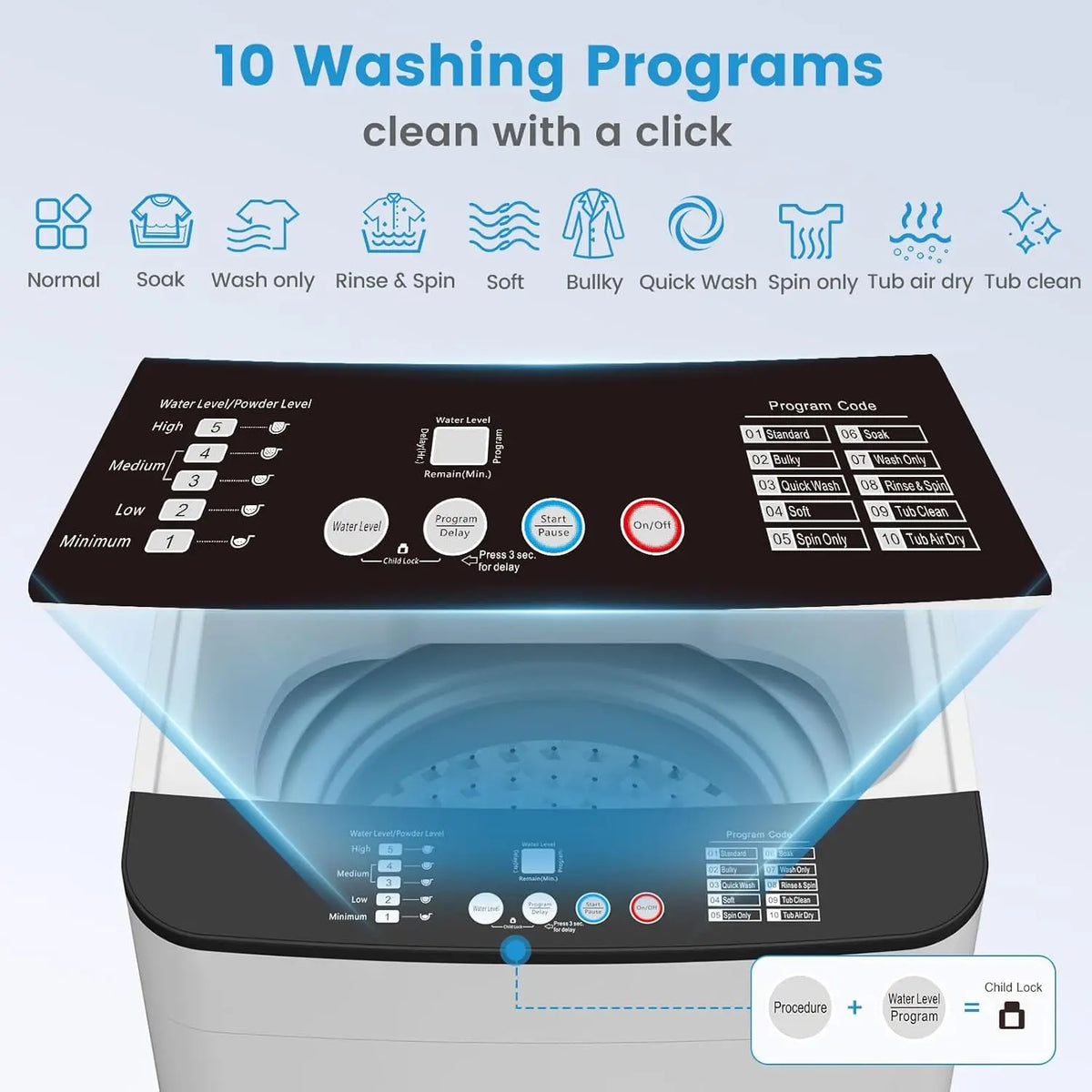 Portable Fully Automatic Washing Machine And Dryer Set