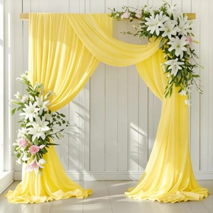 Wedding Arch Draping Fabric Sheer Chiffon Backdrop Panel
