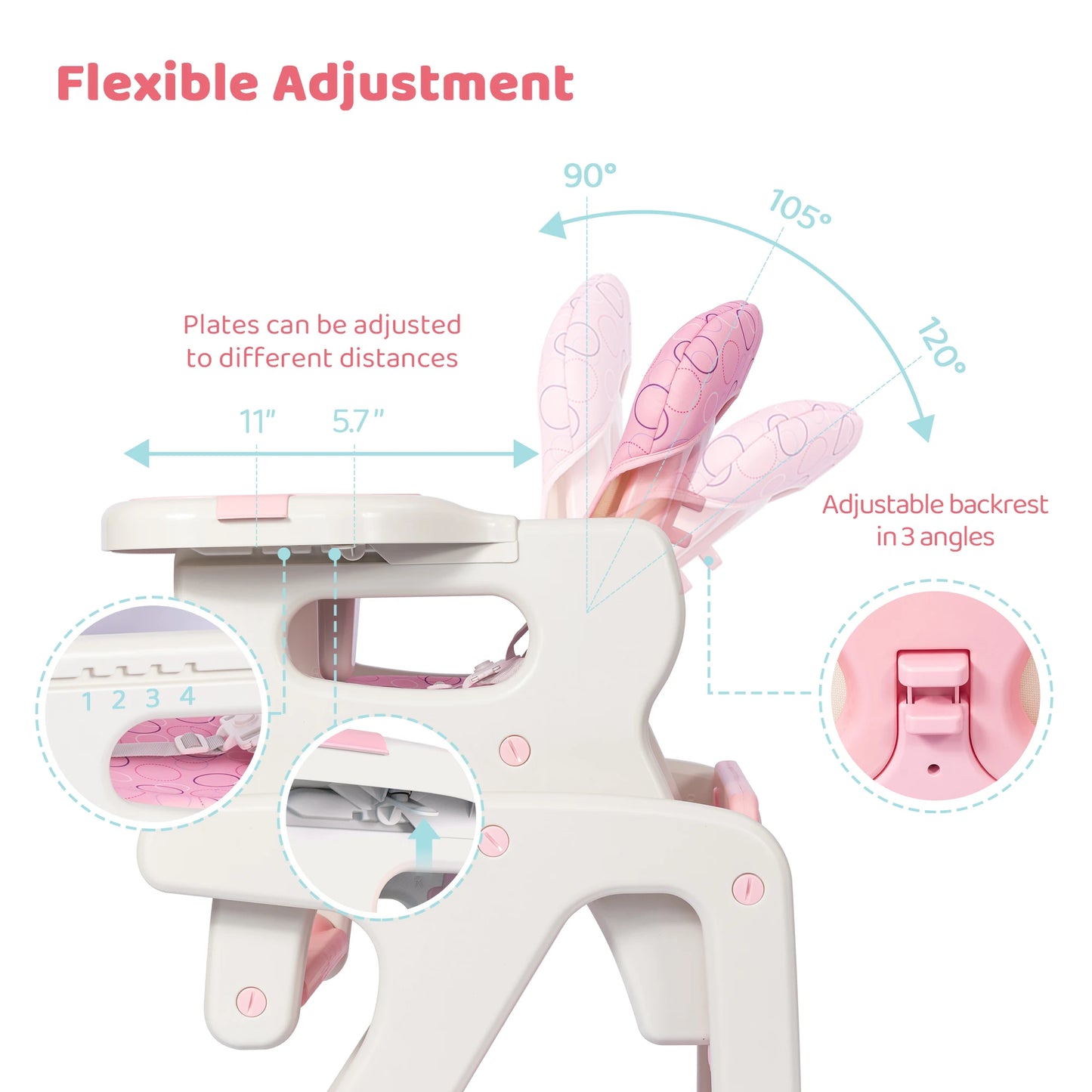 Devine In And Out Adjustable Baby High Chair Safe Quality