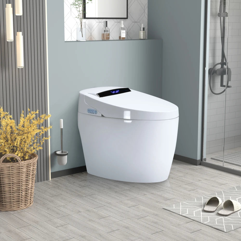 Smart Toilet With Heated Bidet Seat Auto Open Close