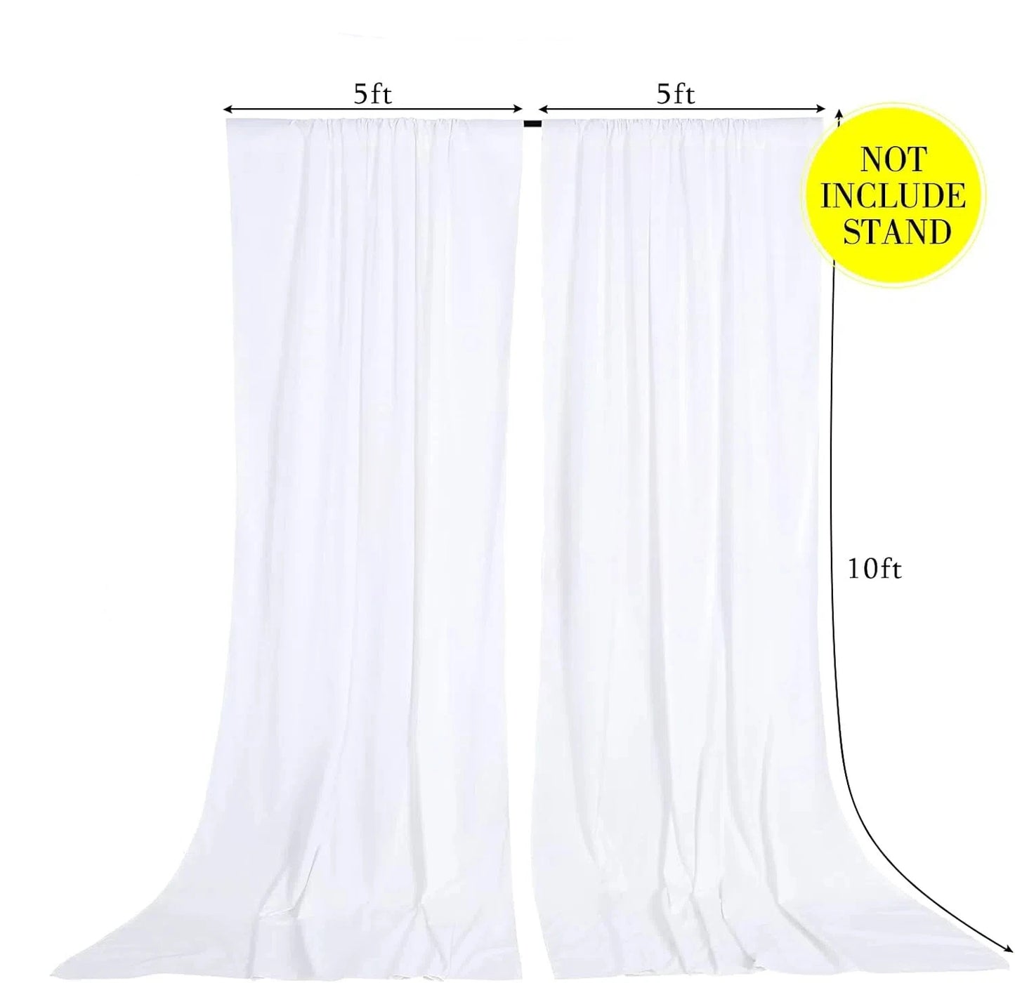 8 Panel Polyester Backdrop Curtain For Weddings And Parties