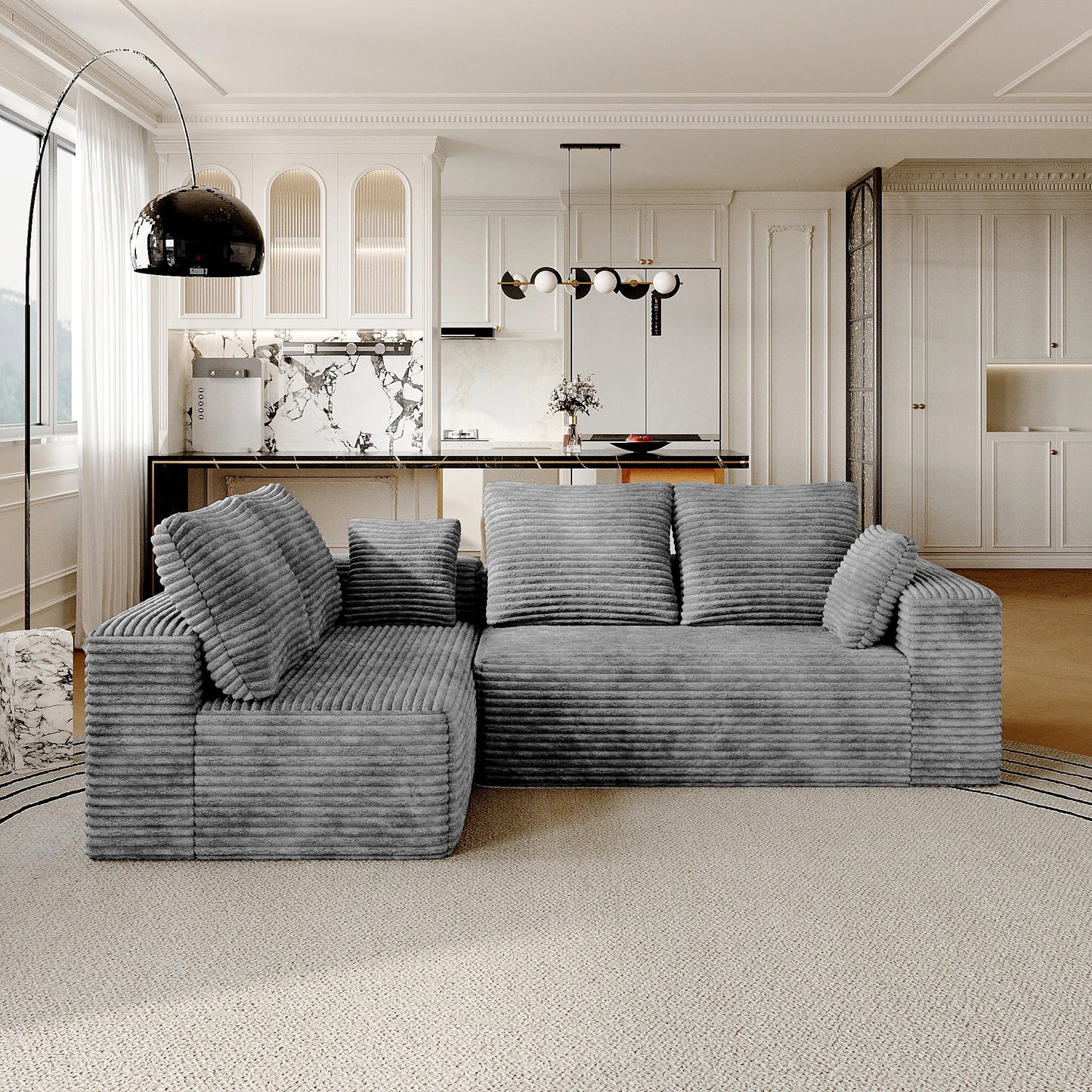 Sdorens Cloud Like Sectional Sofa With L Shaped Chaise