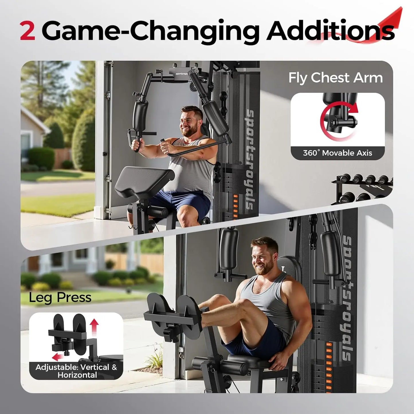 Home Gym Equipment 150LBS Weight Stack Pulley Machine
