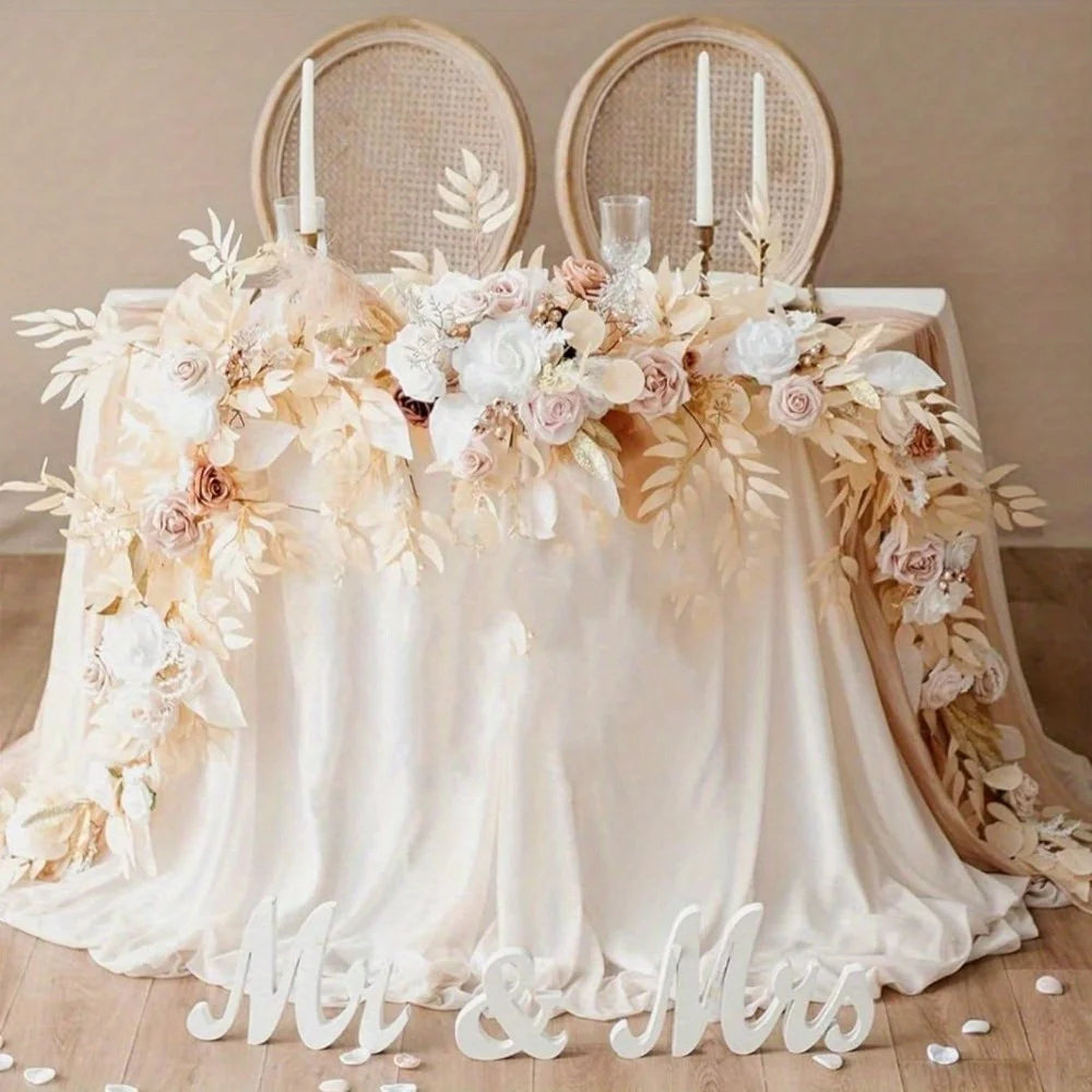 NONECN Eucalyptus Willow Leaf Garland For Wedding Arch Backdrop