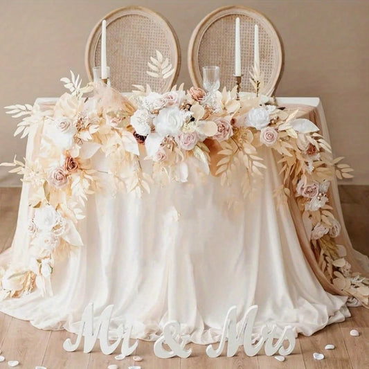 NONECN Eucalyptus Willow Leaf Garland For Wedding Arch Backdrop