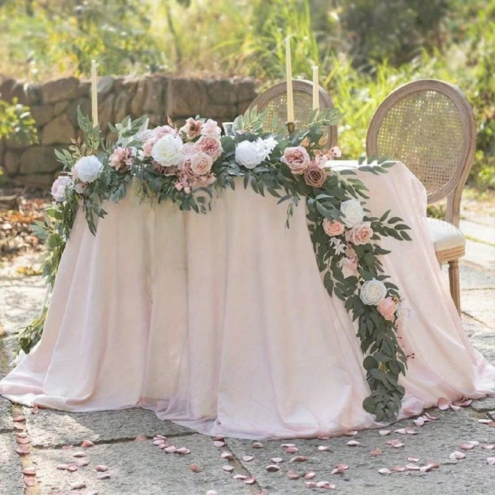 NONECN Eucalyptus Willow Leaf Garland For Wedding Arch Backdrop