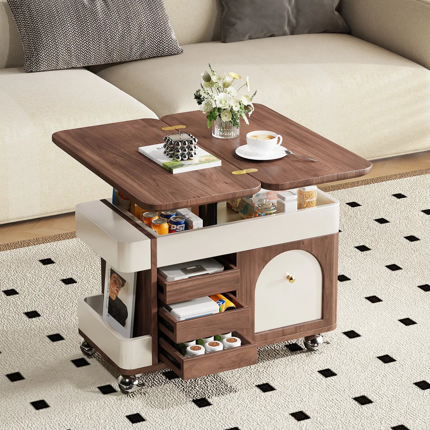 OMGD Luxury Lift Coffee Table for Modern Living Room