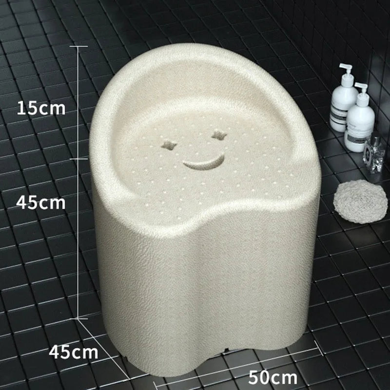 Elderly Bath Chair With Backrest Non Slip Shower Chair