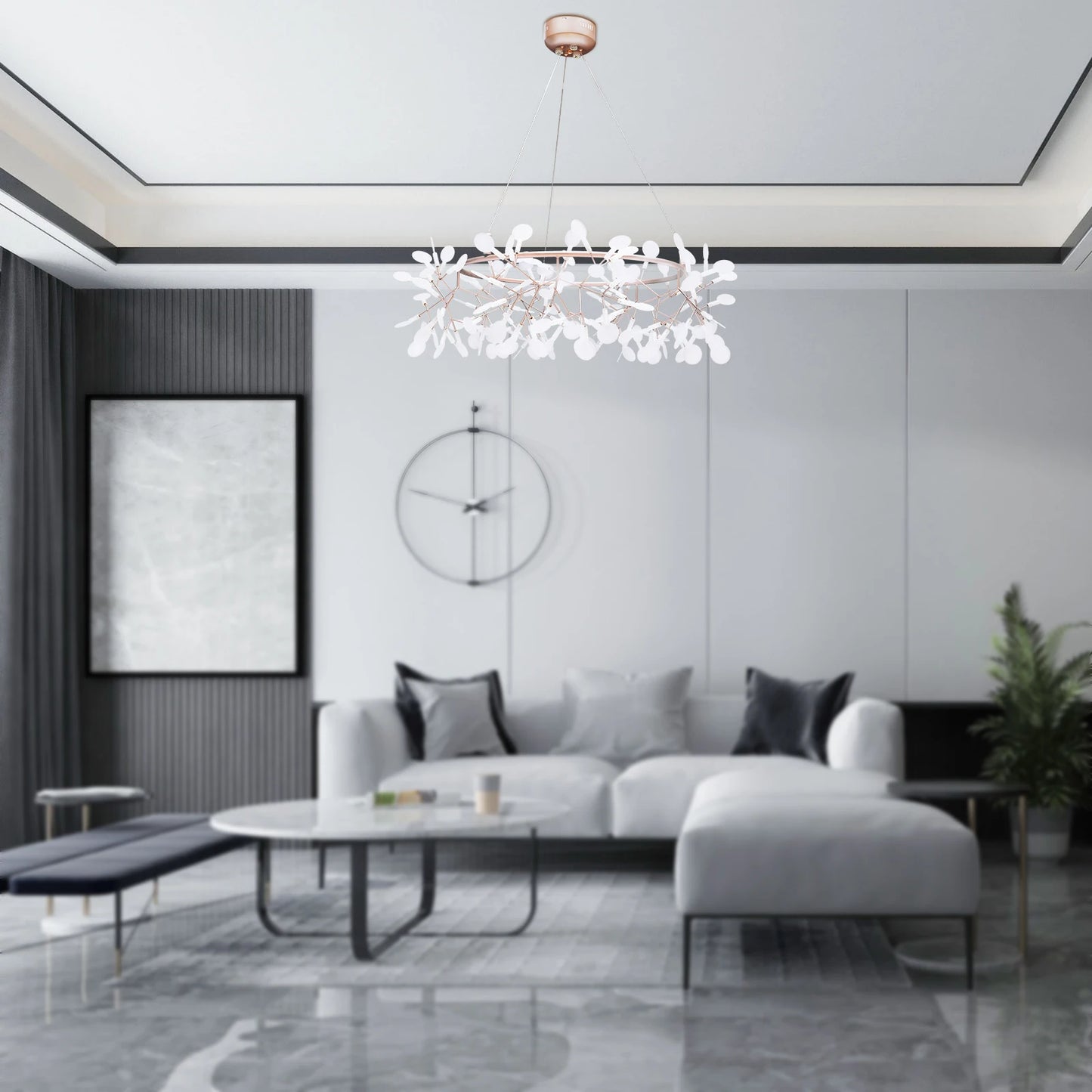 Pendant Lights 135 LED Beads Warm Light Stainless Acrylic