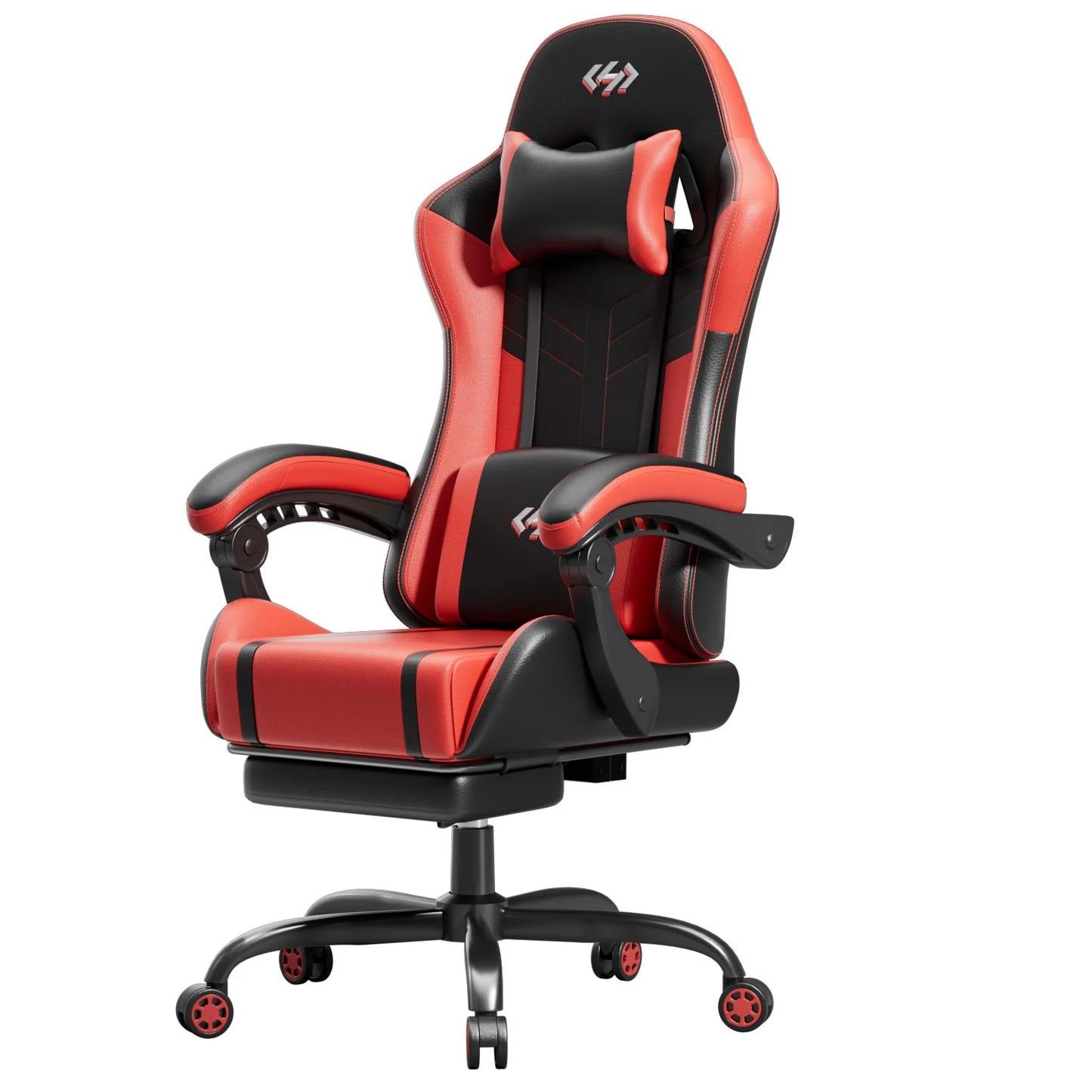 Ergonomic Gaming Chair With Lumbar Massage And Adjustable Headrest