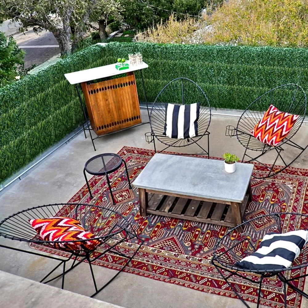 22 PCS Faux Boxwood Panels for Indoor Outdoor Garden Green Wall Decoration