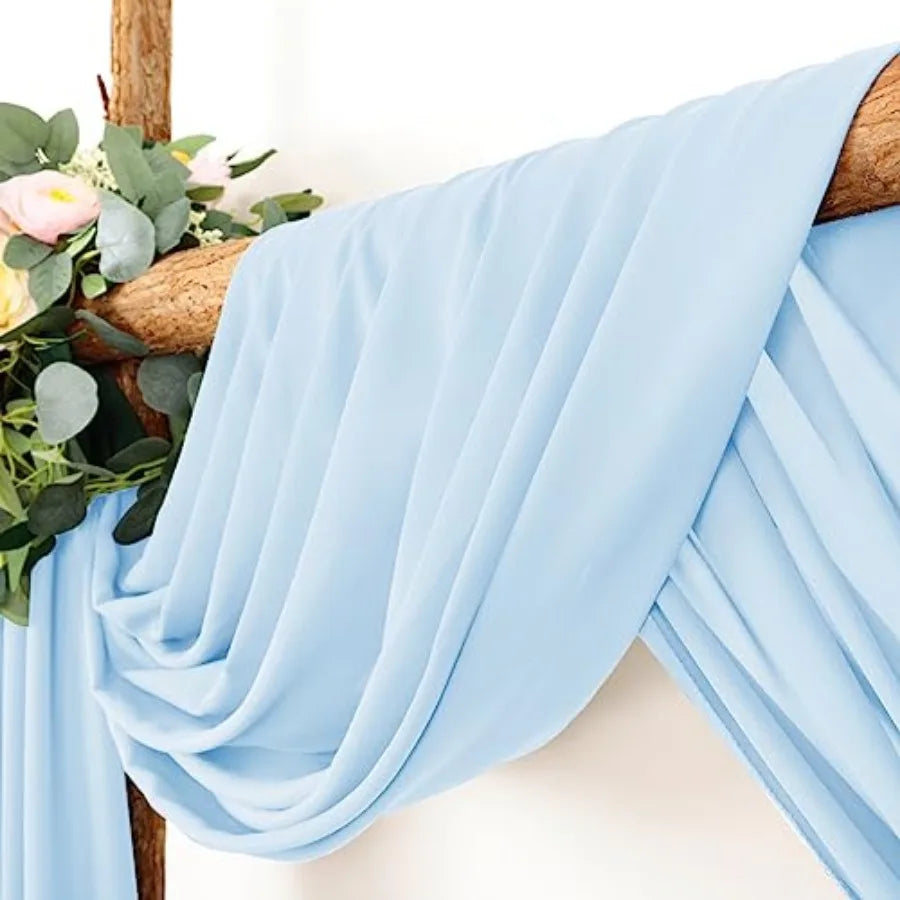 Wedding Arch Draping Fabric Sheer Chiffon Backdrop Panel