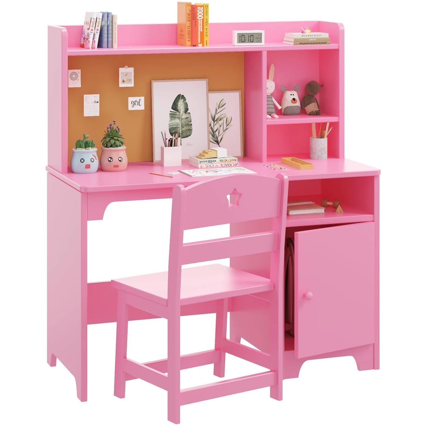 HobbyLane Kids Desk And Chair Set Wooden Writing Table