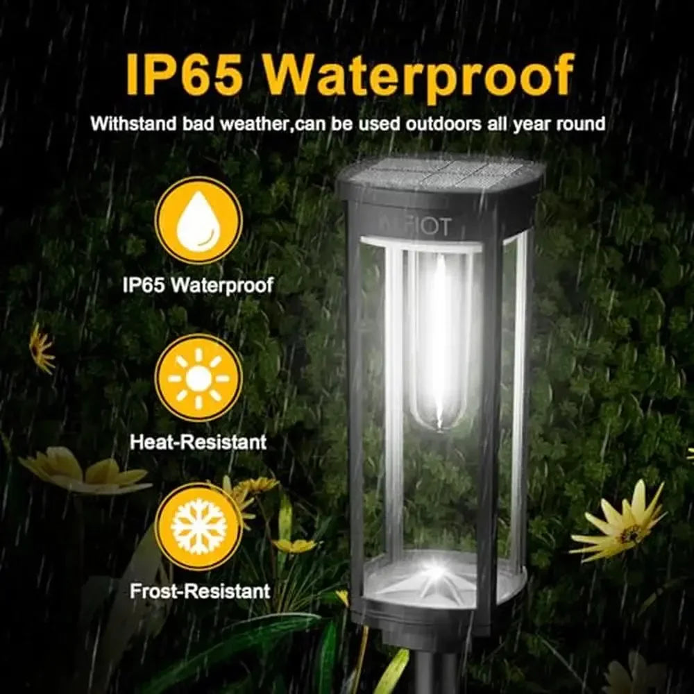Solar Pathway Lights EightPack Upgraded IP65Certified Weatherproof Landscape Illumination