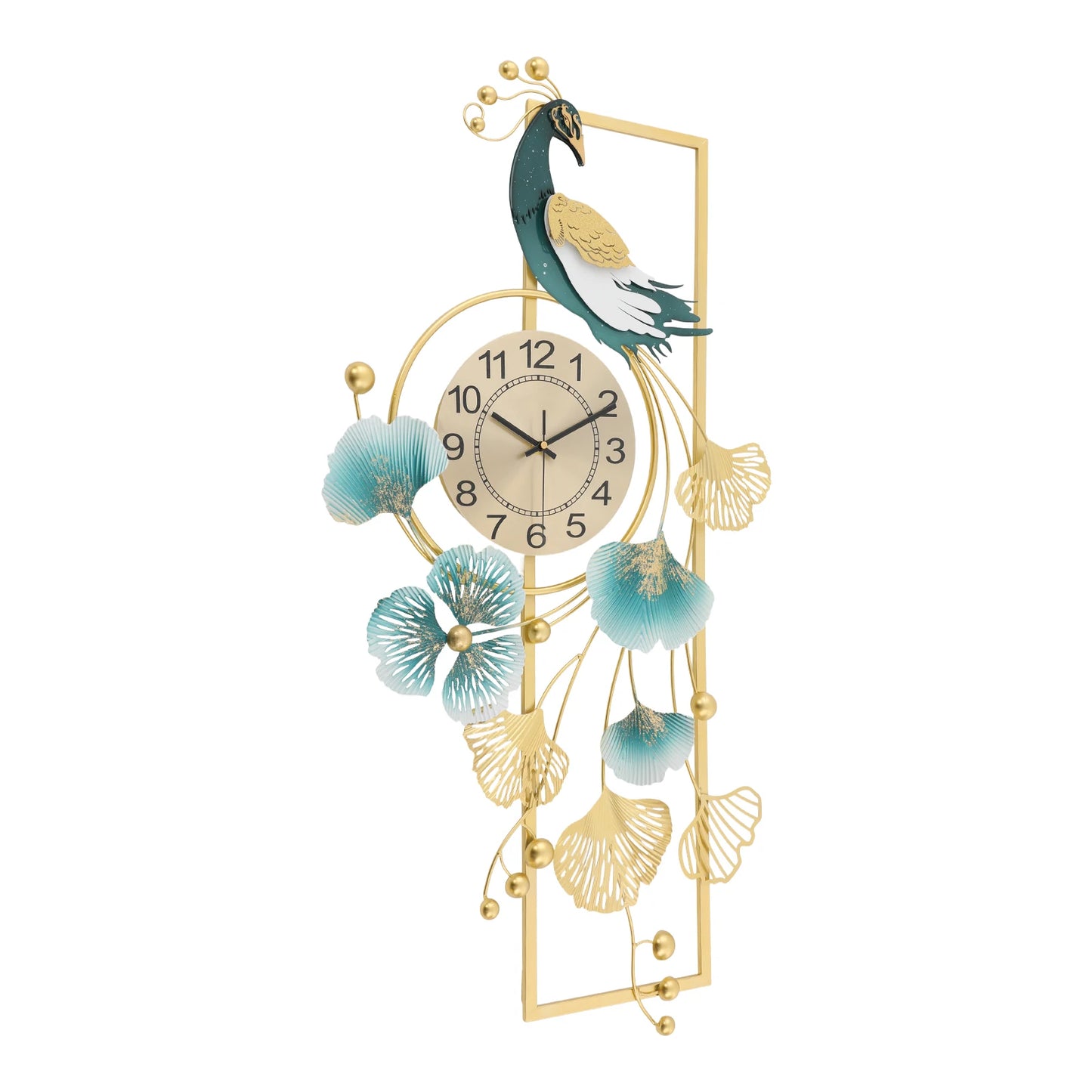 Hign Concerned Peacock Wall Clock Luxury Silent Decor