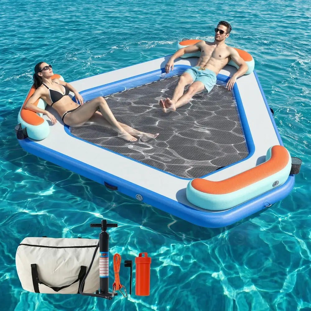 Water Hammock Float With Soft Ladder And Cup Holders