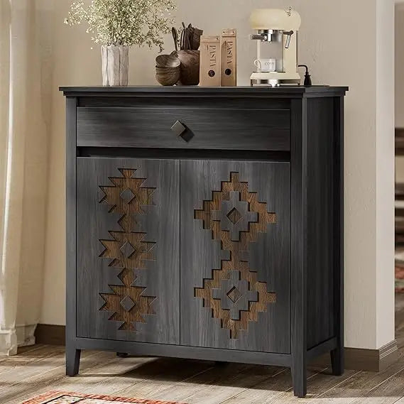 LuxeMerge Sideboard Buffet Cabinet With Power Outlet