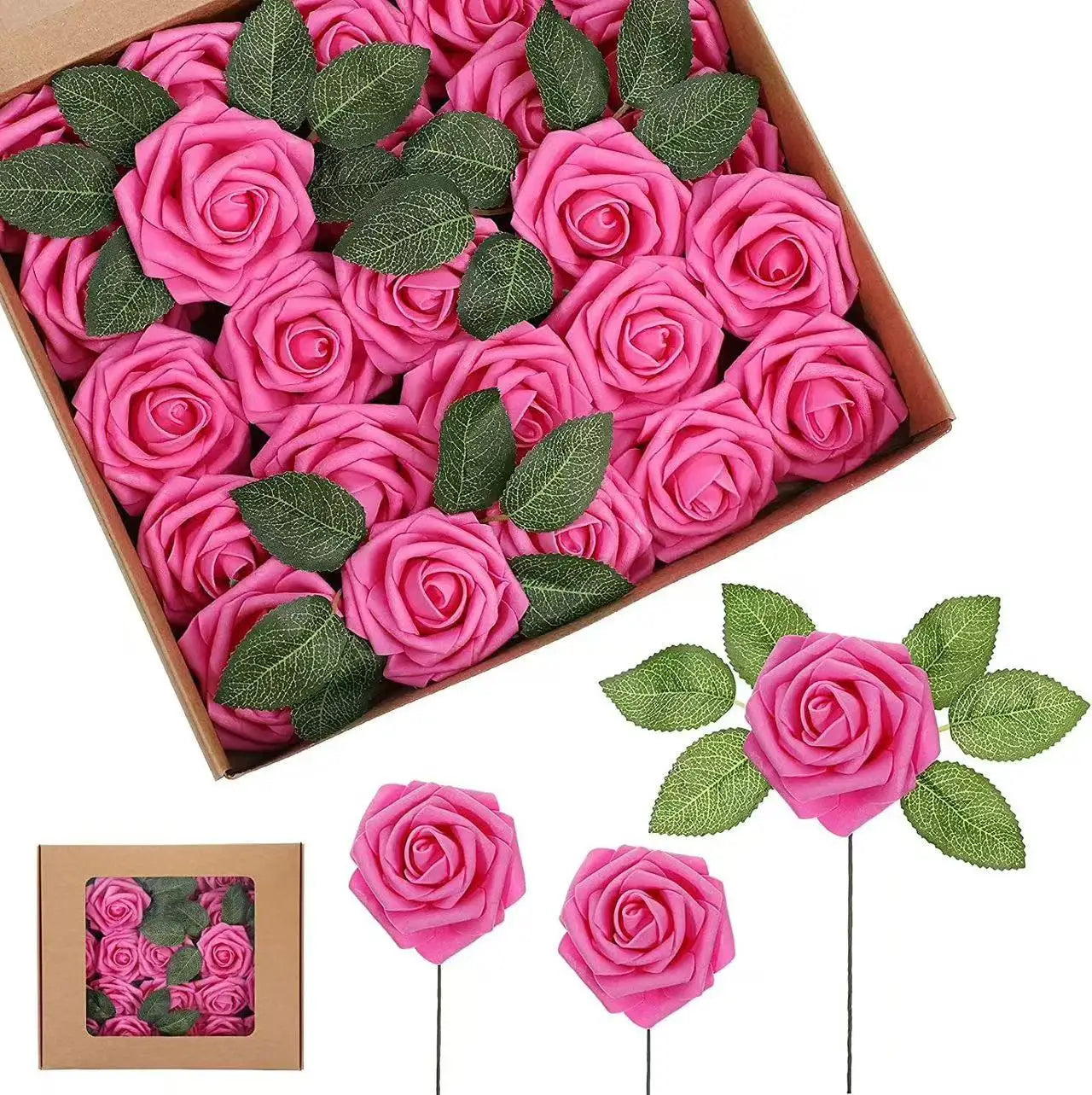 Artificial Foam Rose Flowers for Weddings Bouquets and Centerpieces
