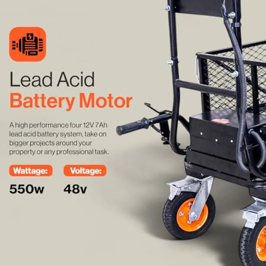 LISM 48V Electric Utility Service Cart Wheelbarrow
