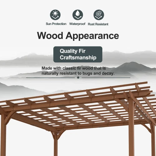 Wooden Outdoor Pergola Gazebo For Patio Garden Plant Support