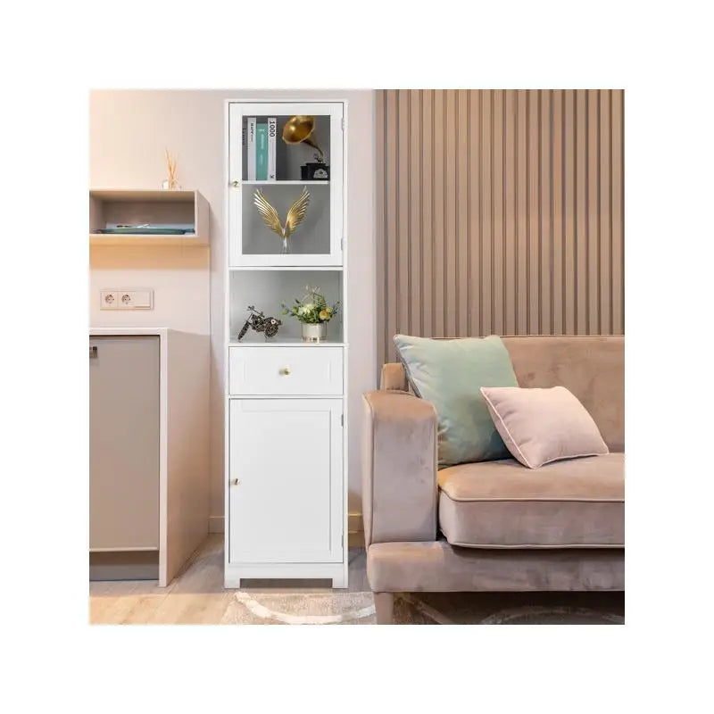 Modern Two Door Bathroom Cabinet With Drawer And Shelf