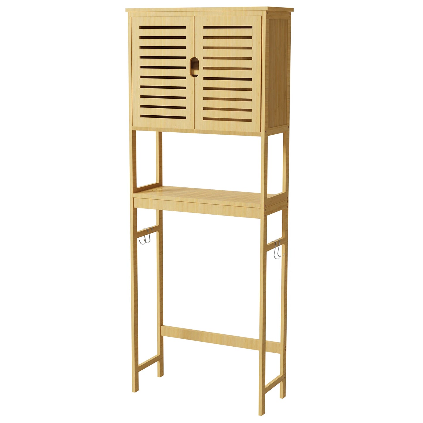 Wisfor Bamboo Over The Toilet Bathroom Storage Cabinet