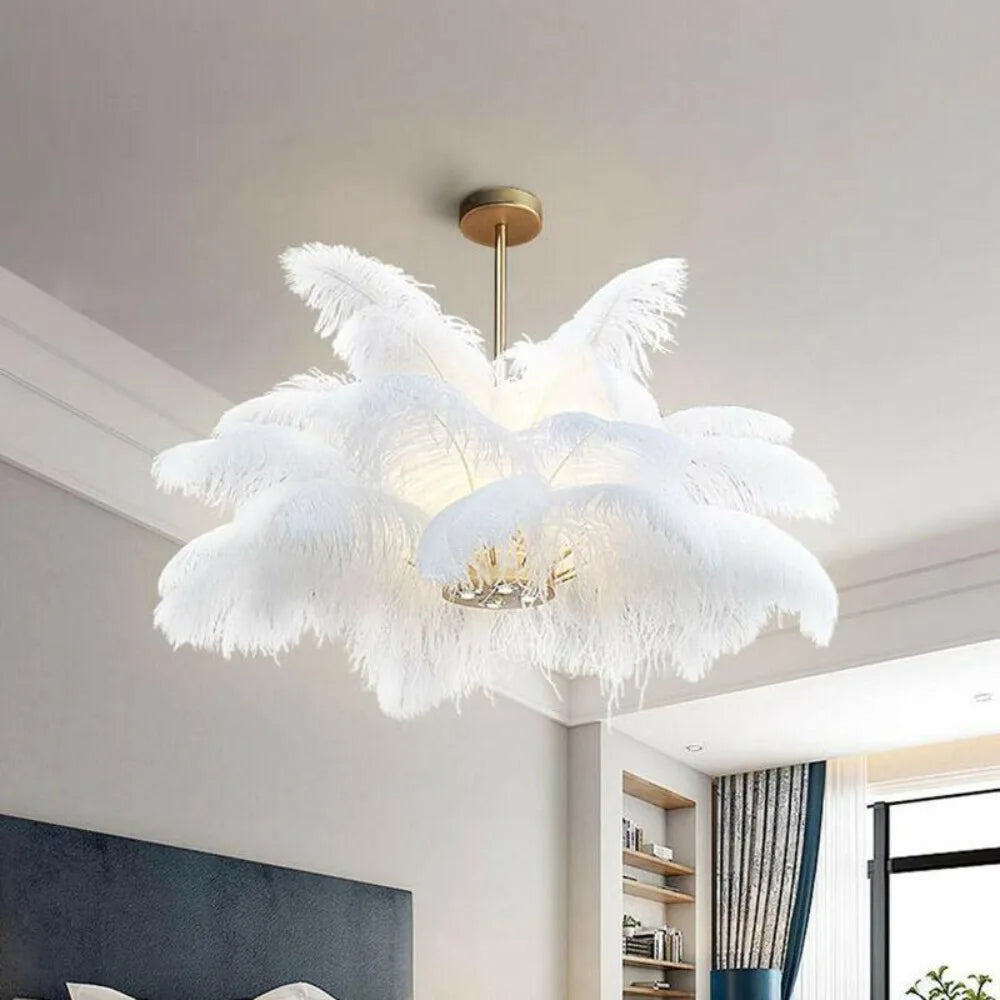 CN Zhejiang Ostrich Feather Centerpiece Decor 10 Pieces