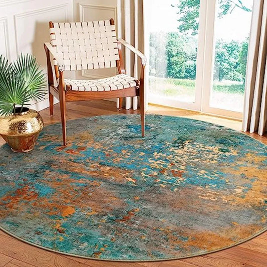 Modern Abstract Round Rug For Living Room And Bedroom
