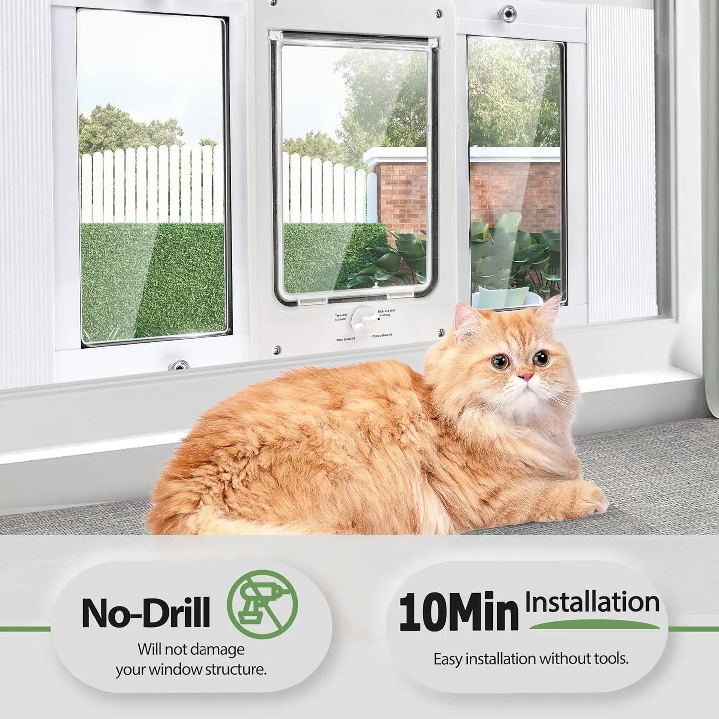 XMSJ Quick Fit Pet Window Door