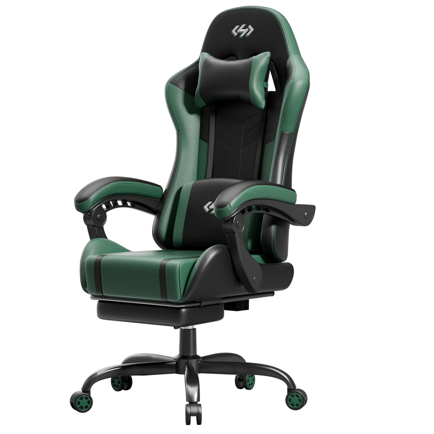 Ergonomic Gaming Chair With Lumbar Massage And Adjustable Headrest