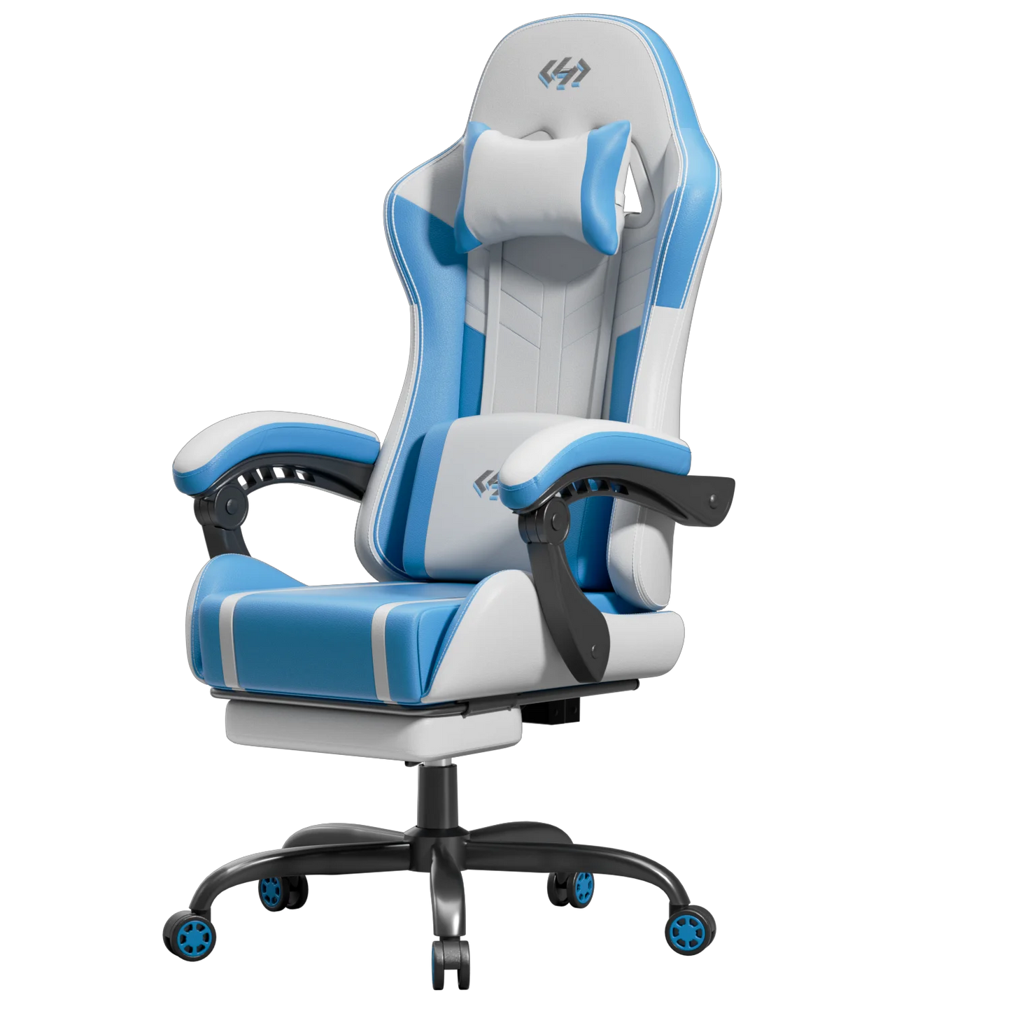 Ergonomic Gaming Chair With Lumbar Massage And Adjustable Headrest
