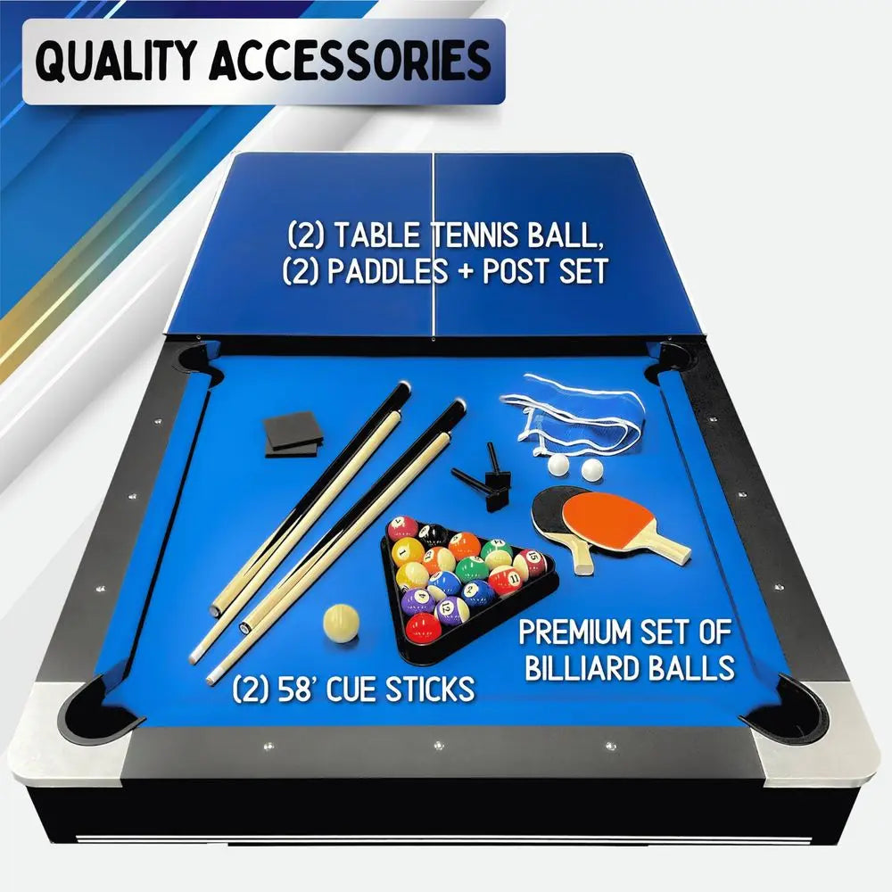 YTYIN MultiGame Table Billiards And Ping Pong Set Pro