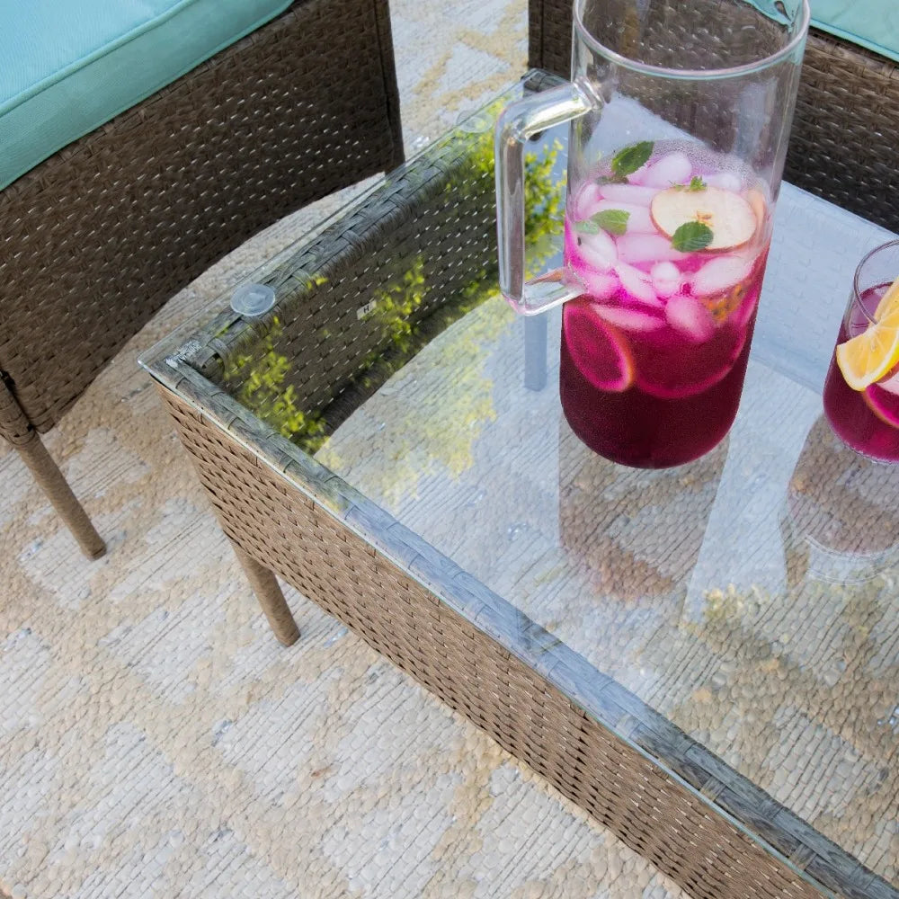 Barton Outdoor Patio Set With Table And Cushioned Chairs