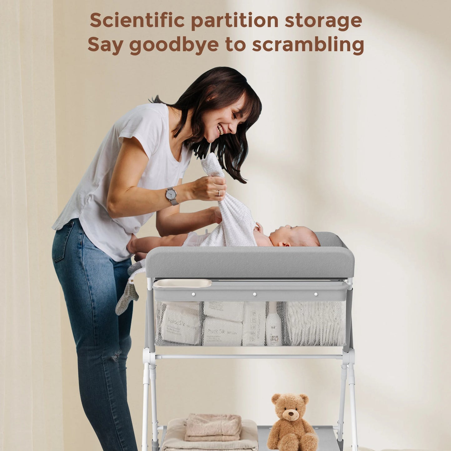 Devine In Out Foldable Baby Changing Table With Wheels
