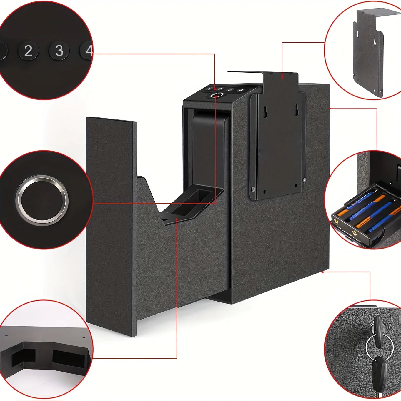 Hign-concerned Biometric Handgun Safe Auto Sliding Door